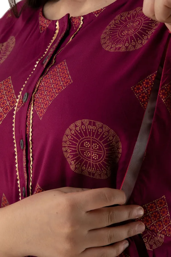 Maroon_Viscose_Rayon_Printed_Regular_Kurta_For_Women