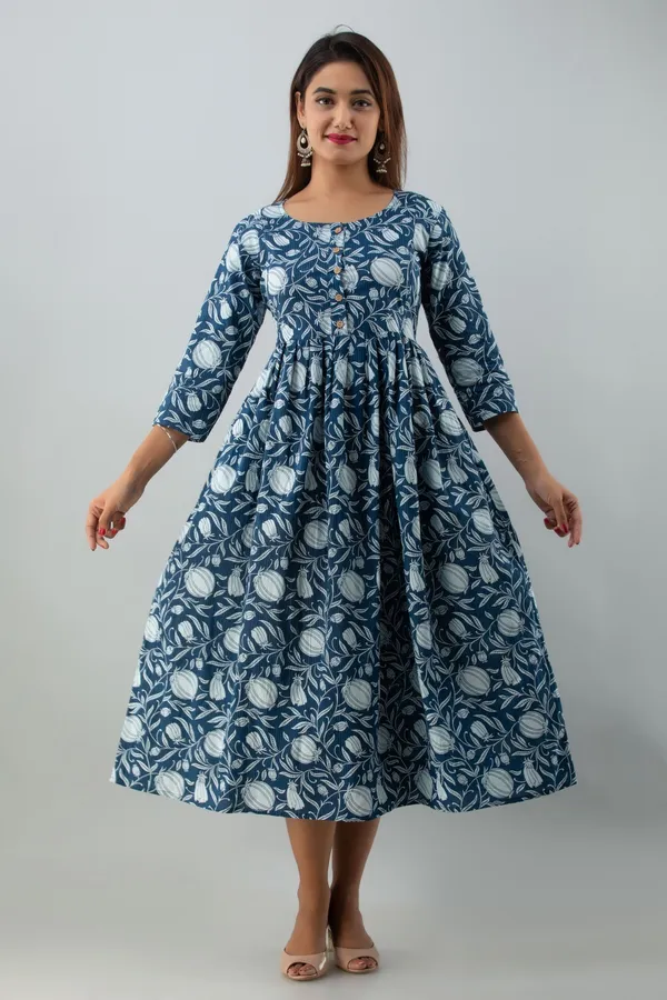Blue_Cotton_Blend_Printed_Regular_Kurta_For_Women