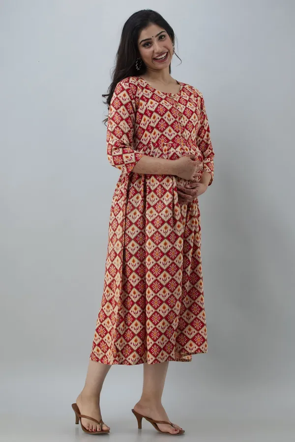 Red_Viscose_Rayon_Regular_Gown_For_Women