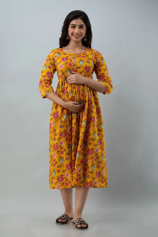 Multicolor_Cotton_Blend_Regular_Gown_For_Women