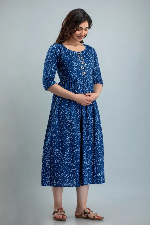 Blue_Viscose_Rayon_Regular_Gown_For_Women