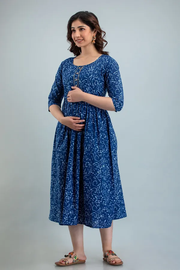 Blue_Viscose_Rayon_Regular_Gown_For_Women