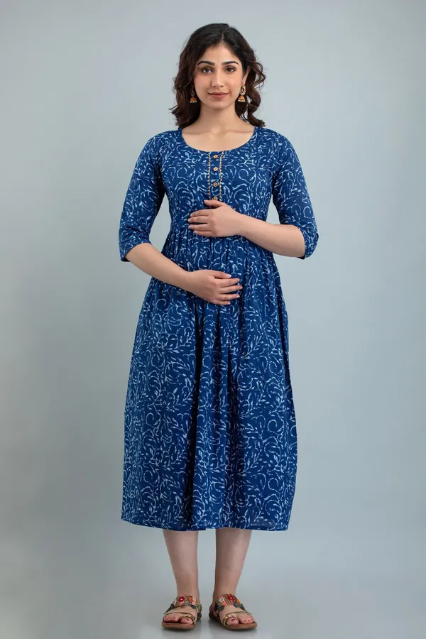 Blue_Viscose_Rayon_Regular_Gown_For_Women