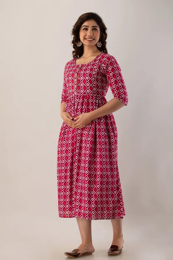 Maroon_Cotton_Blend_Printed_Regular_Kurta_For_Women