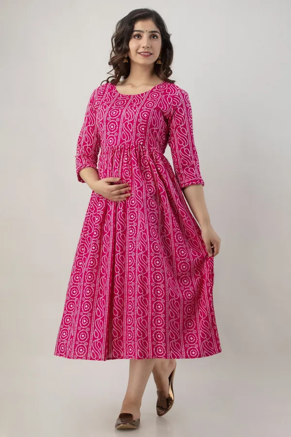 Pink_Cotton_Blend_Printed_Regular_Kurta_For_Women