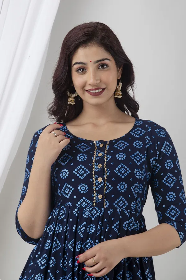 Dark_Blue_Cotton_Rayon_Printed_Regular_Kurta_For_Women