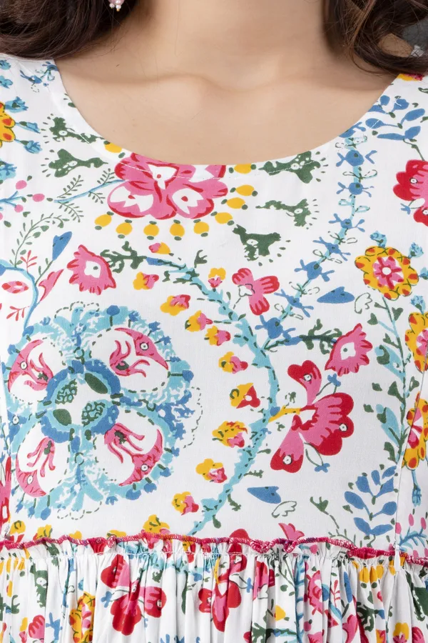 White_Cotton_Blend_Printed_Regular_Kurta_For_Women