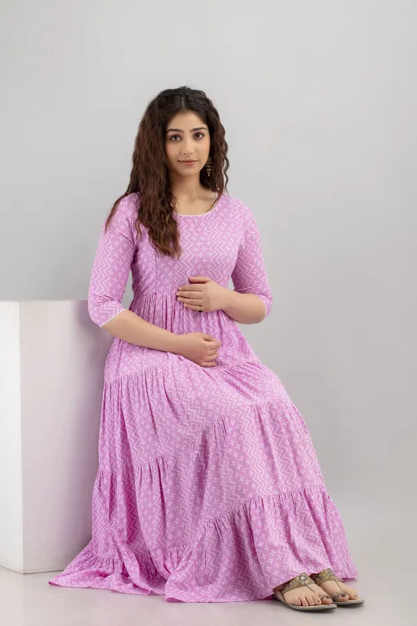 Purple_Cotton_Rayon_Geometric_Print_Regular_Kurta_For_Women