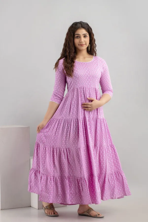 Purple_Cotton_Rayon_Geometric_Print_Regular_Kurta_For_Women