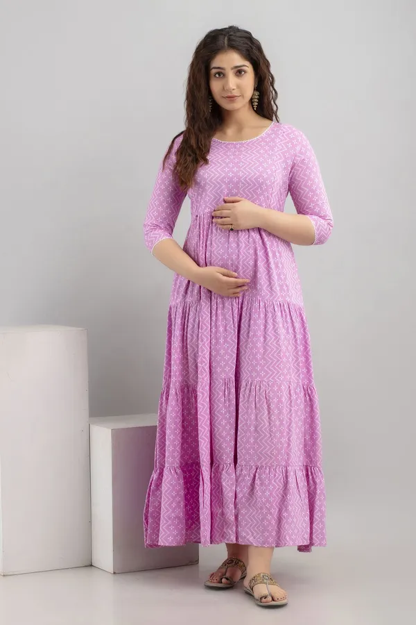 Purple_Cotton_Rayon_Geometric_Print_Regular_Kurta_For_Women