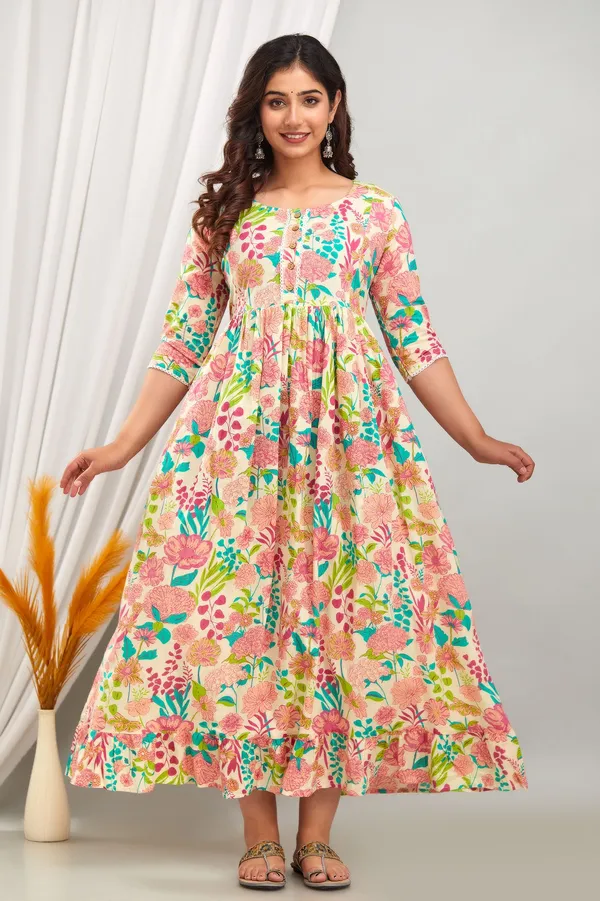 Beige_Cotton_Blend_Printed_Regular_Kurta_For_Women