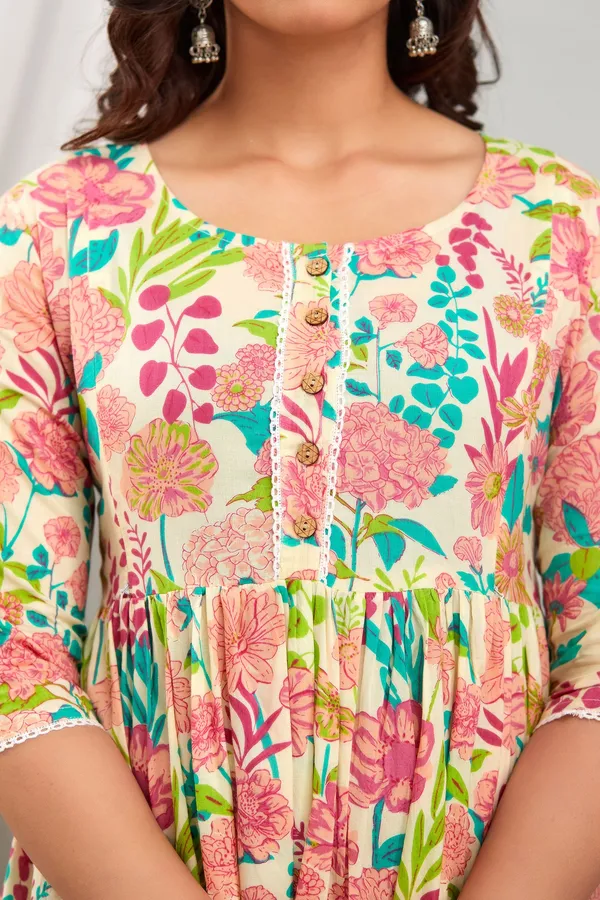 Beige_Cotton_Blend_Printed_Regular_Kurta_For_Women