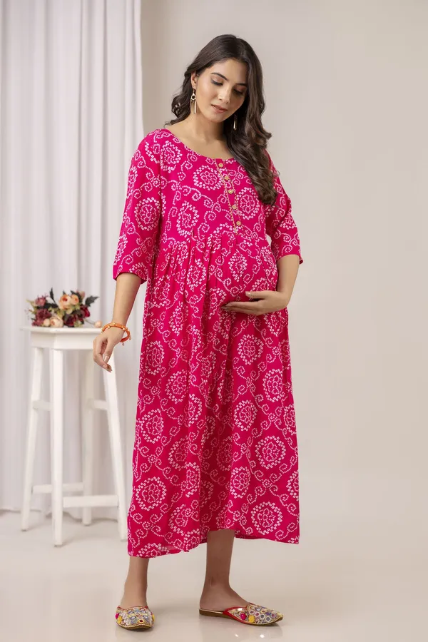 Pink_Pure_Cotton_Printed_Regular_Kurta_For_Women
