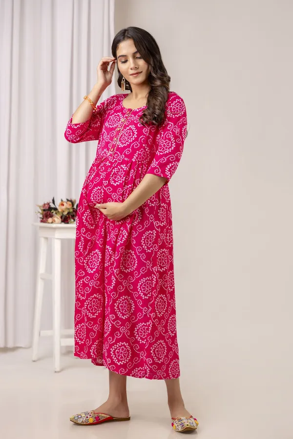 Pink_Pure_Cotton_Printed_Regular_Kurta_For_Women