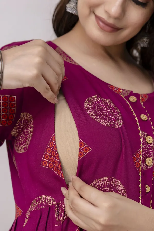 Maroon_Pure_Cotton_Printed_Regular_Kurta_For_Women