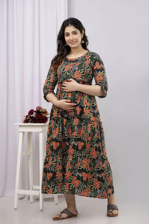 Black_Pure_Cotton_Printed_Regular_Kurta_For_Women