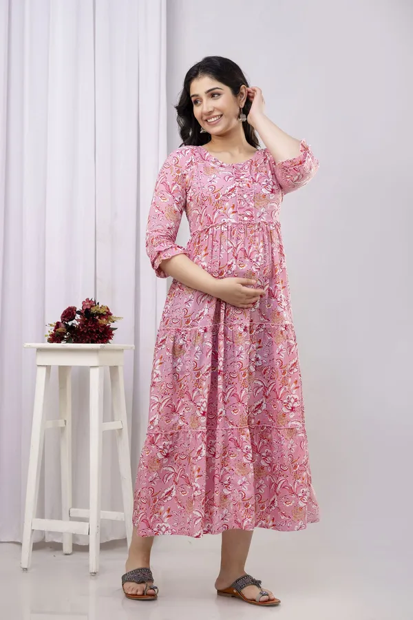 Pink_Pure_Cotton_Printed_Regular_Kurta_For_Women