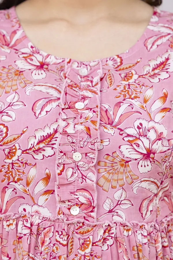 Pink_Pure_Cotton_Printed_Regular_Kurta_For_Women