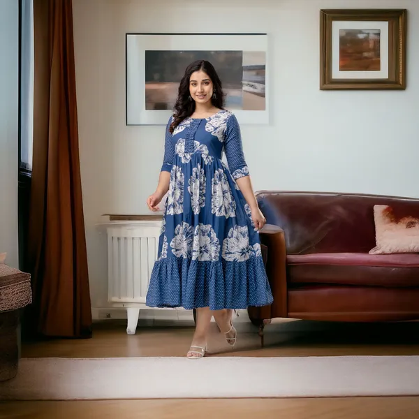 Blue_Cotton_Blend_Floral_Print_Regular_Gown_For_Women