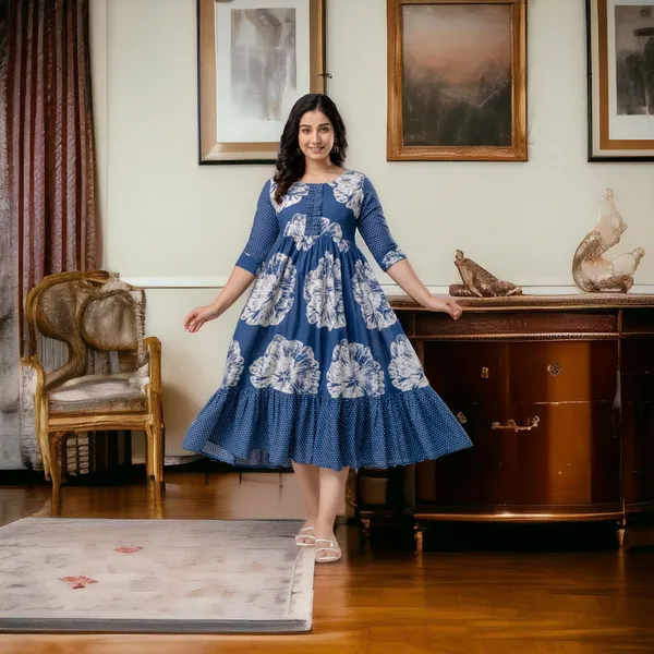 Blue_Cotton_Blend_Floral_Print_Regular_Gown_For_Women