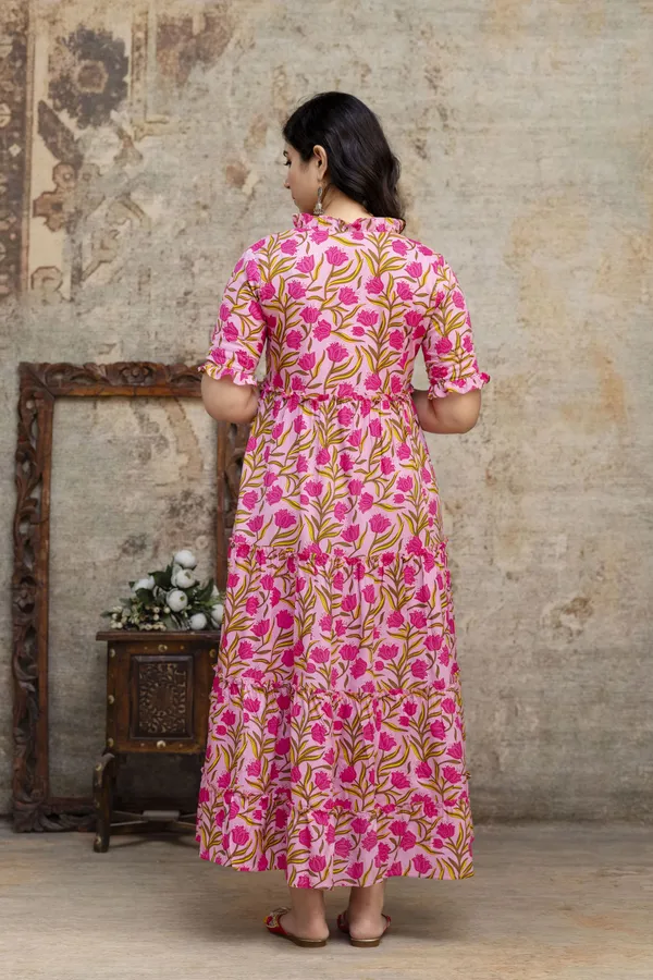 Pink_Cotton_Rayon_Floral_Print_Regular_Gown_For_Women