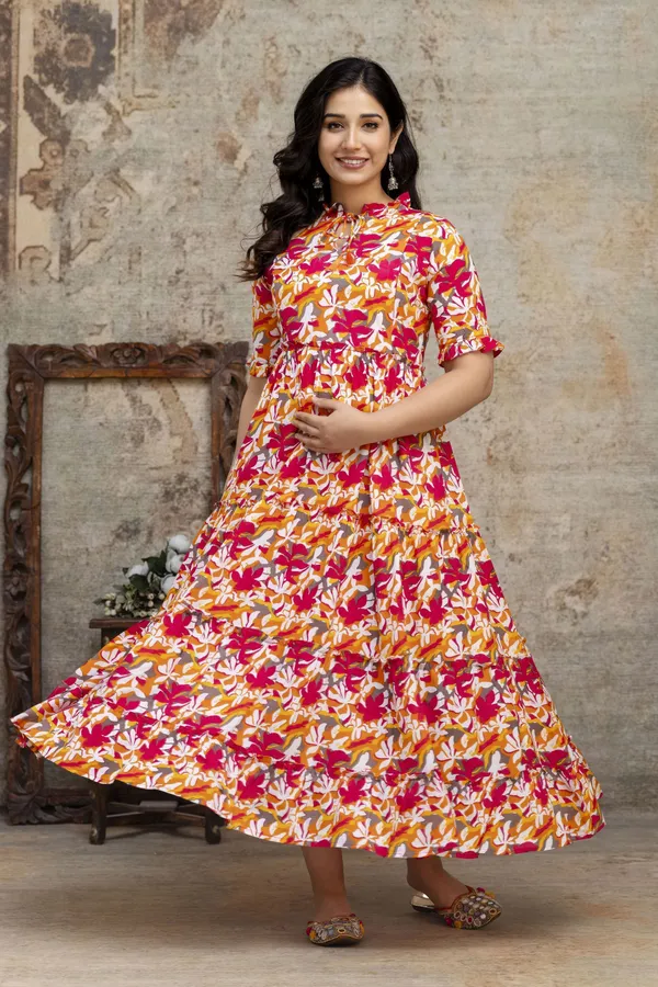 Pink_Cotton_Rayon_Floral_Print_Regular_Gown_For_Women