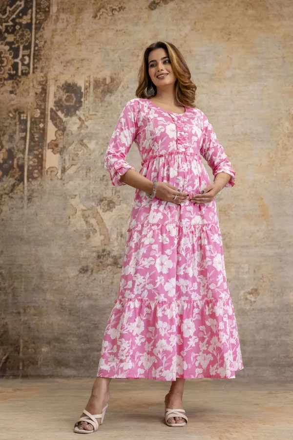 Pink_Cotton_Blend_Floral_Print_Regular_Dress_For_Women