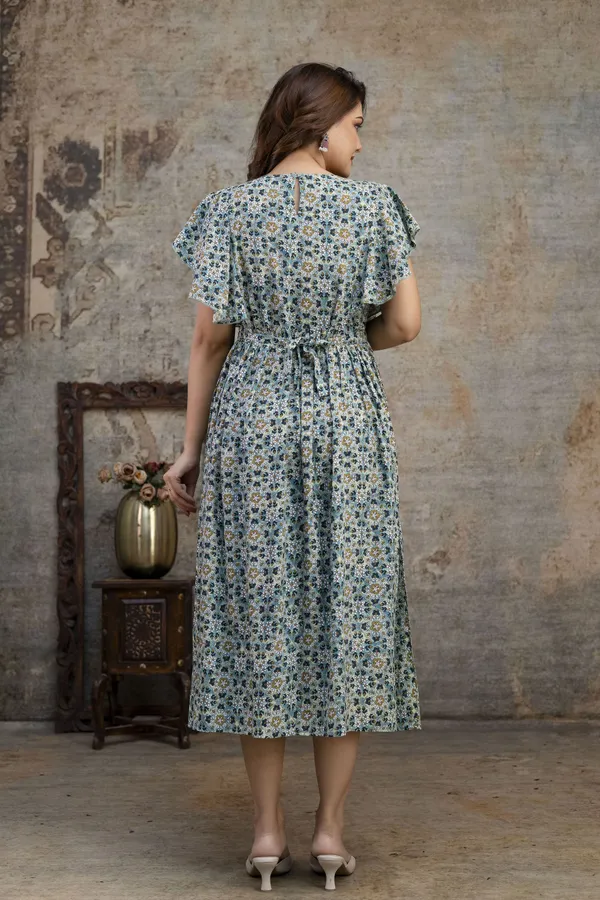 Grey_Pure_Cotton_Floral_Print_Regular_Gown_For_Women