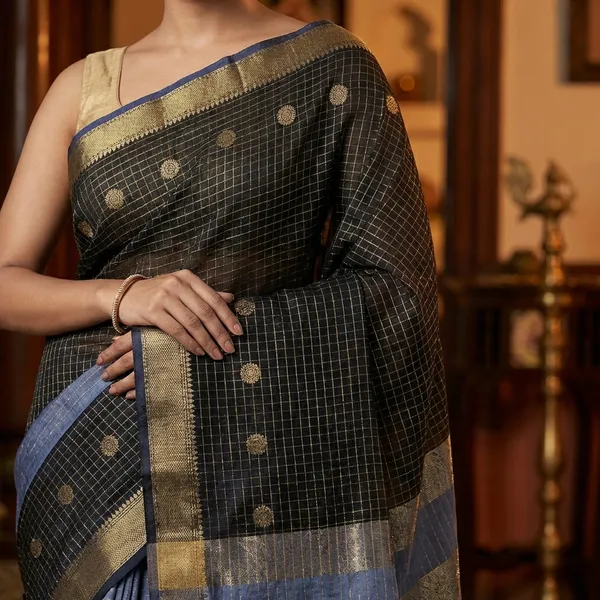 Blue_And_Gold_Premium_Saree_For_Women_Combo_Pack_Of_2