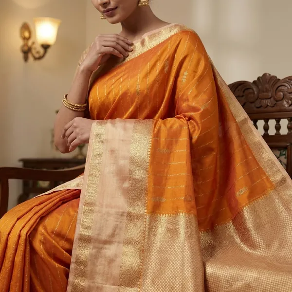 Orange_Semi_Crepe_Silk_Premium_Saree_For_Women