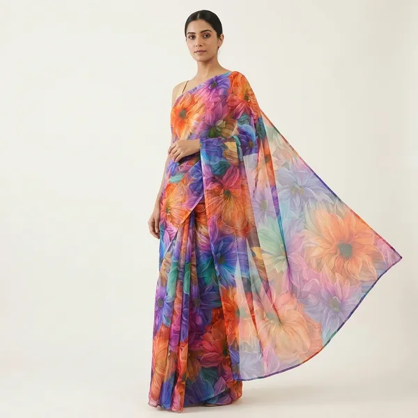 Multicolour_Digital_Georgette_Premium_Saree_For_Women