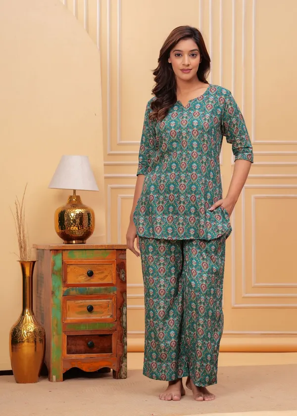 Green_Cotton_Printed_Co_Ord_Set_For_Women