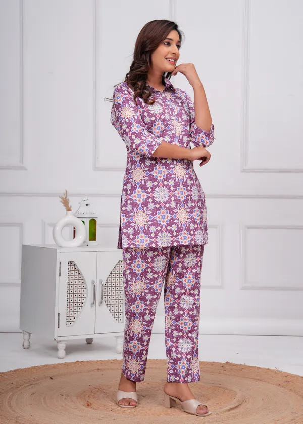 Lavender_Cotton_Printed_Co_Ord_Set_For_Women
