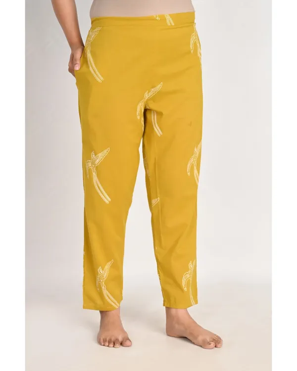 Mustard_Cotton_Printed_Night_Suit_For_Women