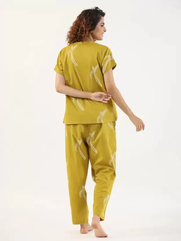 Mustard_Cotton_Printed_Night_Suit_For_Women