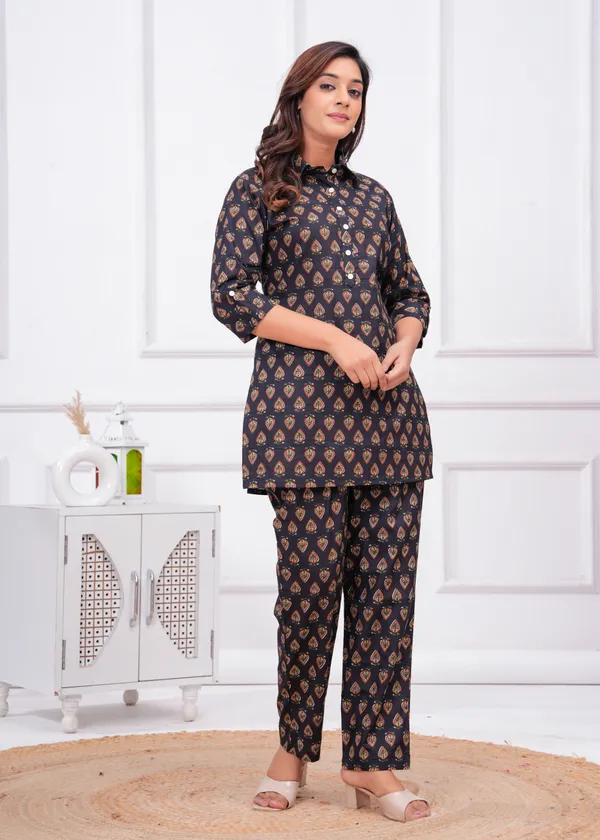 Black_Cotton_Printed_Co_Ord_Set_For_Women