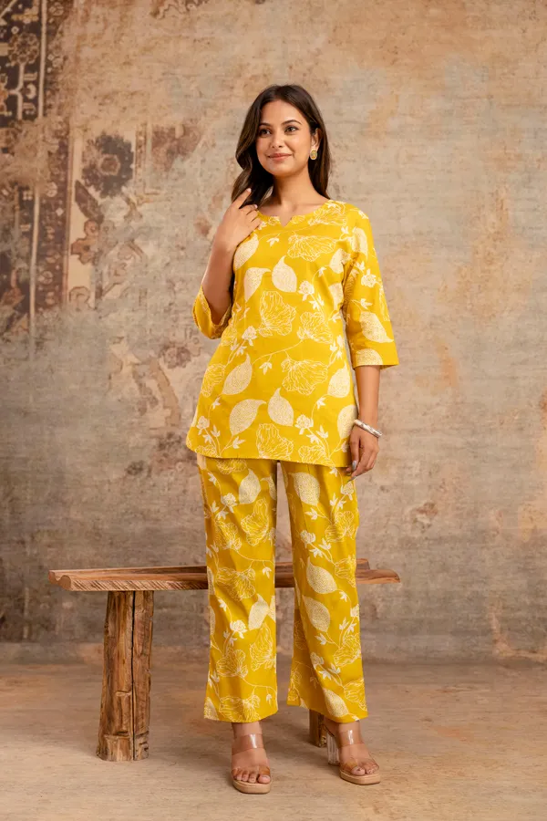 Mustard_Cotton_Floral_Co_Ord_Set_For_Women