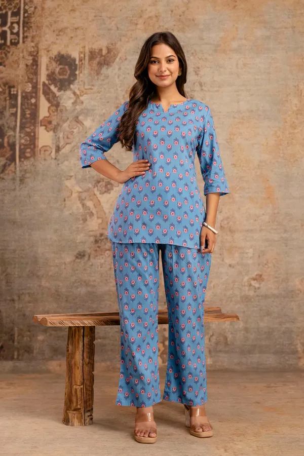 Blue_Pink_Cotton_Butti_Co_Ord_Set_For_Women