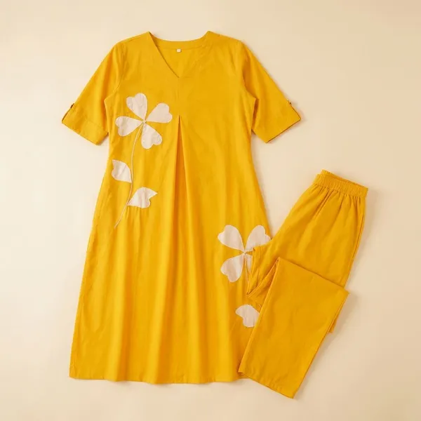Mustard_Yellow_Cotton_Floral_Co_Ord_Set_For_Women