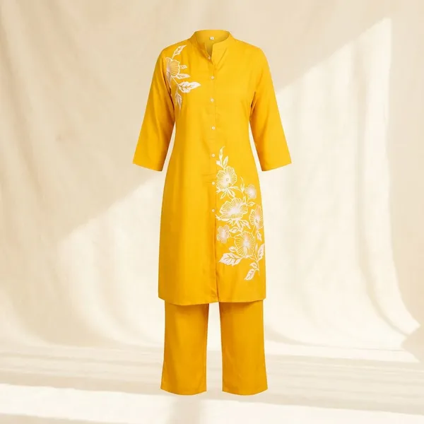 Mustard_Yellow_Cotton_Floral_Co_Ord_Set_For_Women
