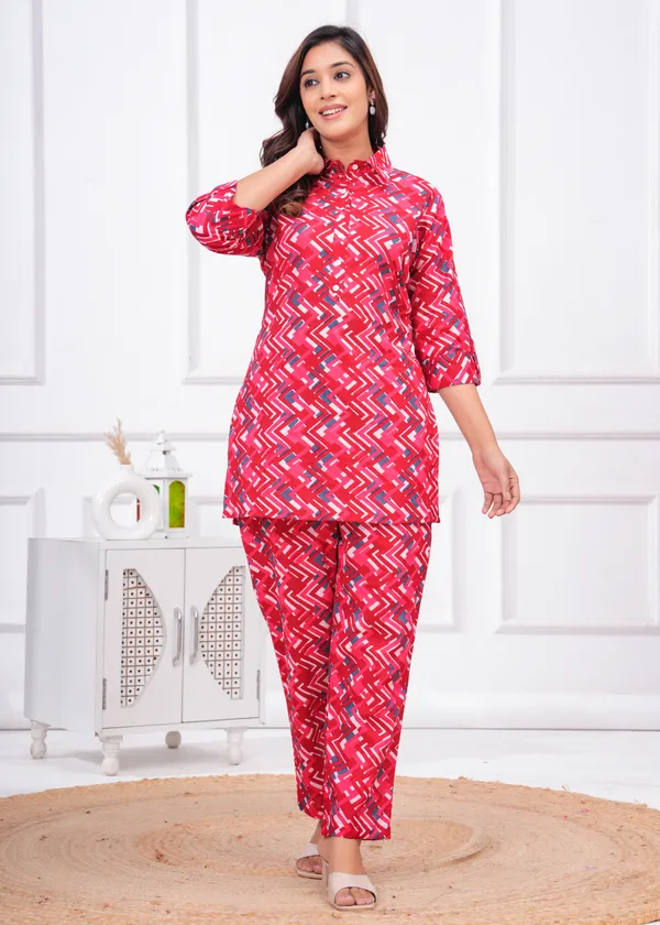 Red_Cotton_Printed_Co_Ord_Set_For_Women
