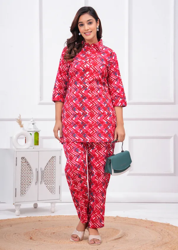 Red_Cotton_Printed_Co_Ord_Set_For_Women