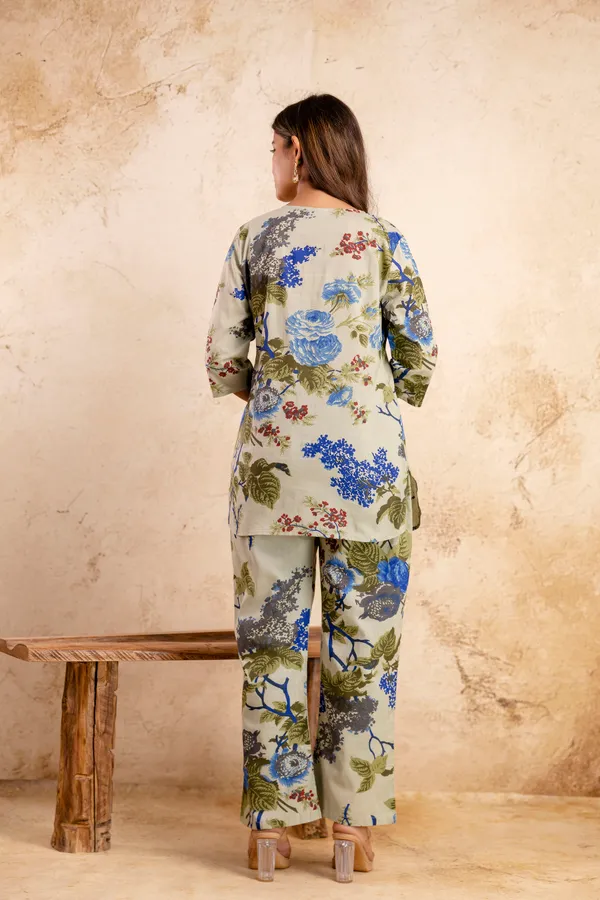 Green_And_Blue_Cotton_Floral_Co_Ord_Set_For_Women