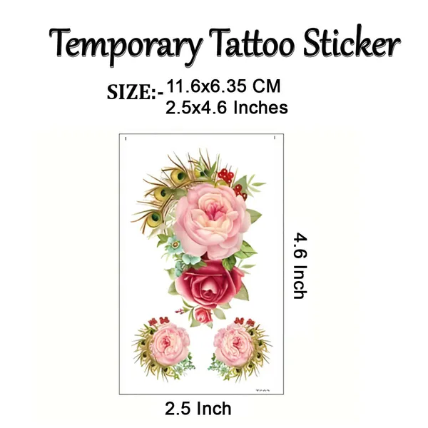 3pcs_Flowers_Temporary_Tattoo_pack_of_2