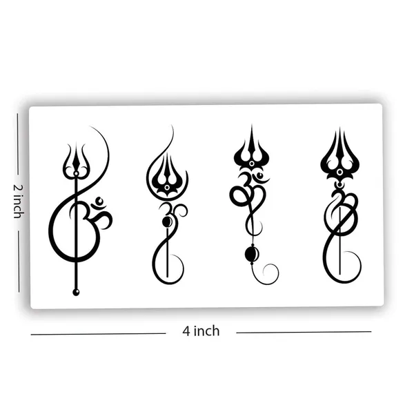 4_Trishul_Design_Black_Temporary_Tattoo_pack_of_2