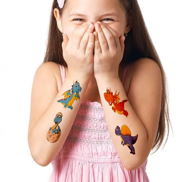 6pcs_Cute_Dinosaur_Temporary_Tattoo_pack_of_2_