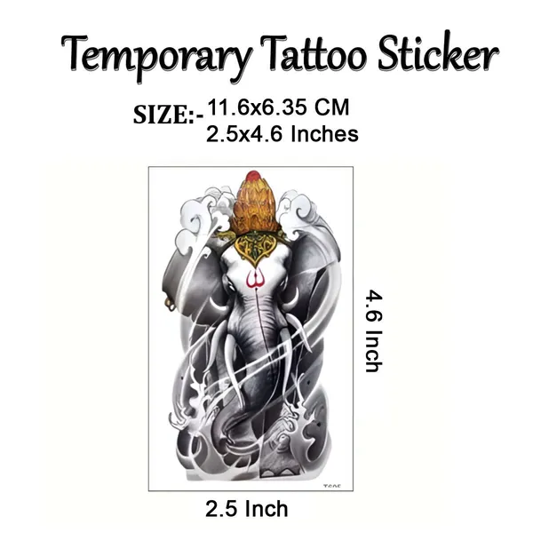 Angry_Elephant_Temporary_Tattoo_pack_of_2