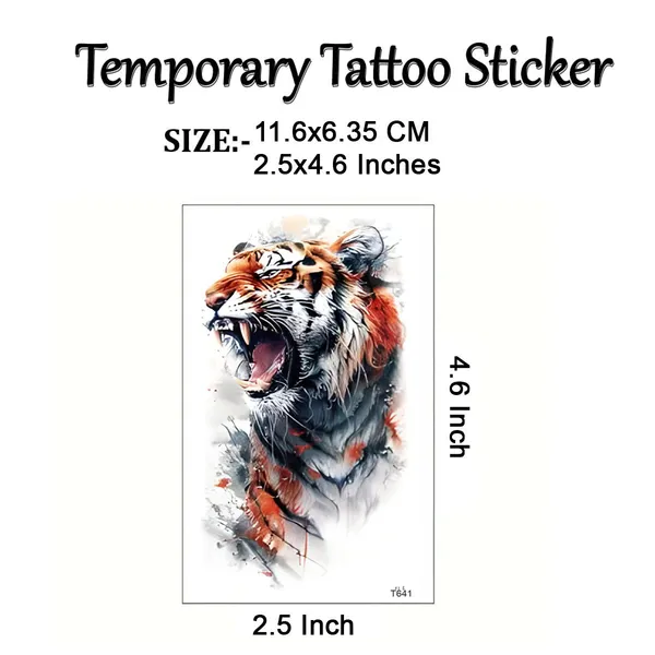 Angry_Tiger_Roar_Temporary_Tattoo_pack_of_2