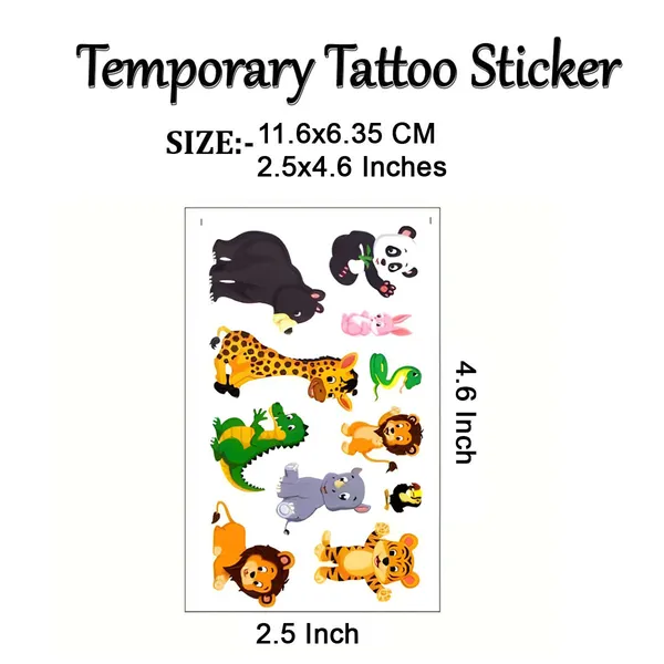 Animal_Cute_11pcs_Temporary_Tattoo_pack_of_2