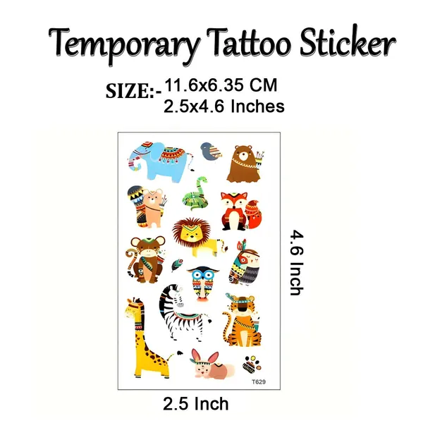 Animal_Set_Toon_Temporary_Tattoo_pack_of_2